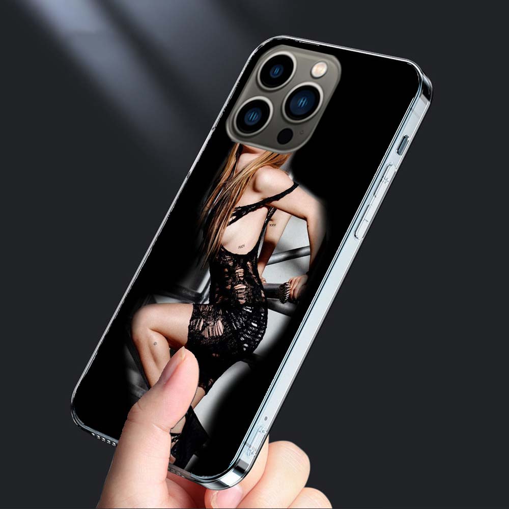 Чехол для телефона с Аврил Лавин Для iPhone 16E 15 Pro 14 Plus 17E 16 17 Pro Max Air 11 12 13 Mini Ударопрочный Capa Милый Чехол