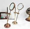 Brass Adjustable Magnifying Glass: Desktop Decor, 4X Lens