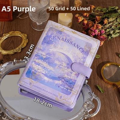 Блокноты А5 в папке-скоросшивателе, блокнот с ретро масляной живописью, сменный блокнот, модный студенческий блокнот для студента