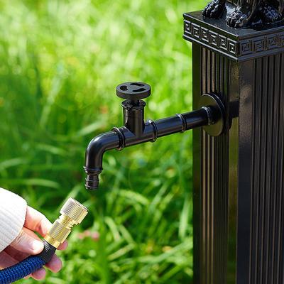 Бибкок Кран Ретро Евро Матовый Черный Кран для Стиральной Машины Туалет Швабра Маленький Кран Настенный Монтаж Уличный Садовый Кран 1/2