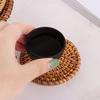 Round Kitchen Handmade Cup Mats Table Padding Bowl Pad Rattan Coasters