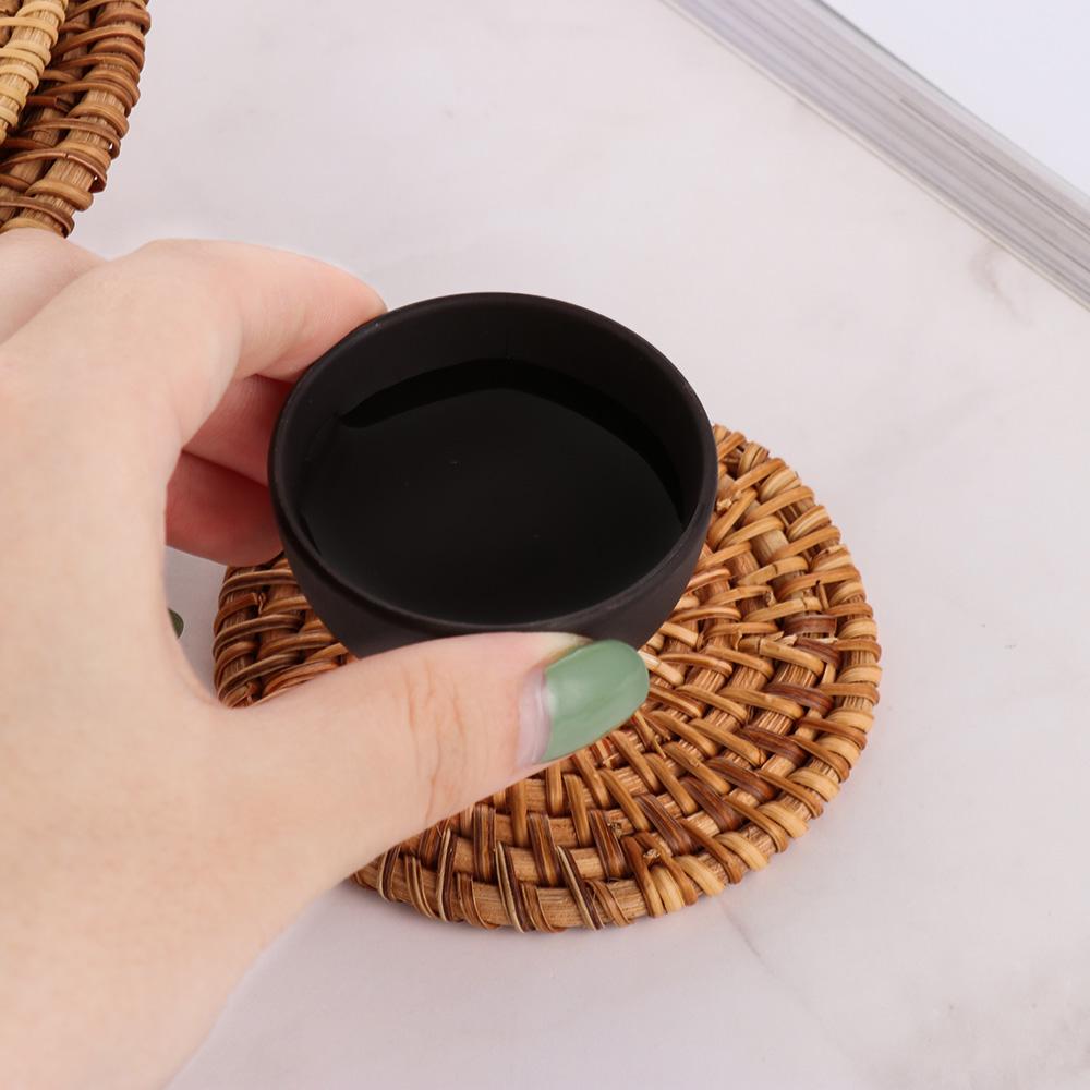 Round Kitchen Handmade Cup Mats Table Padding Bowl Pad Rattan Coasters