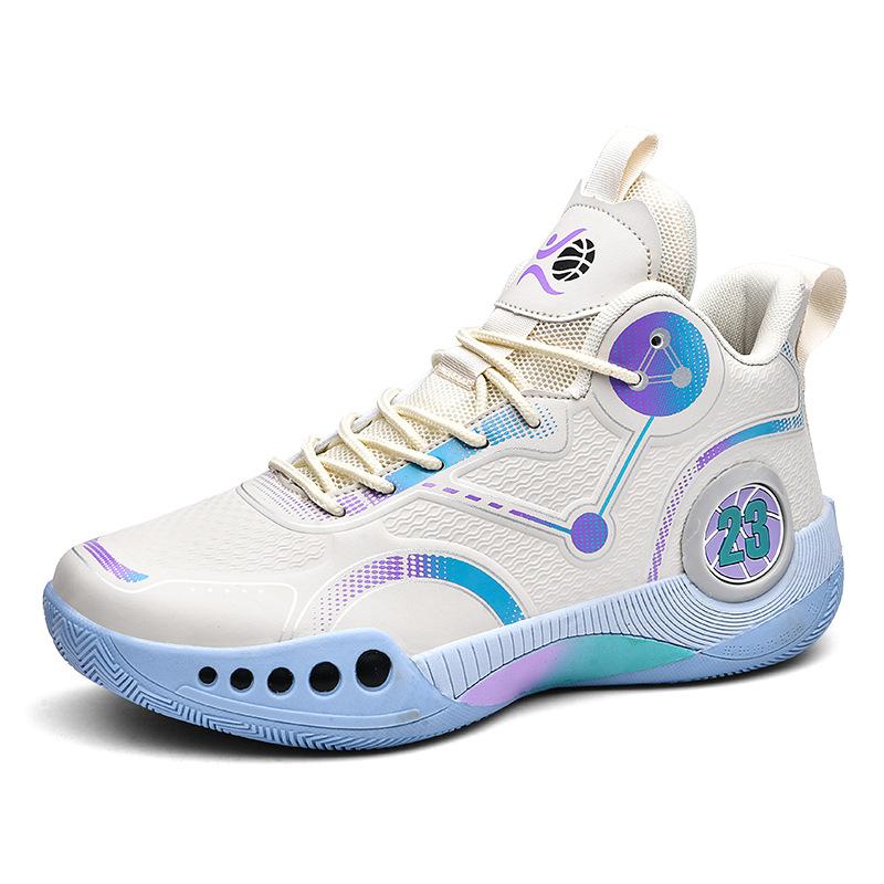 Новые баскетбольные кроссовки мужские высокие боевые ботинки кроссовки для учеников средней школы кроссовки для цементного пола мужские одни 2025 розница