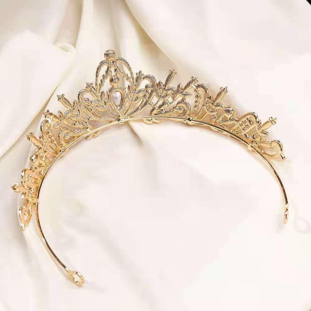 Королева Стразы Барокко Принцесса Тиара Корейский Стиль Повязка Женские Аксессуары для Волос Корона Невесты