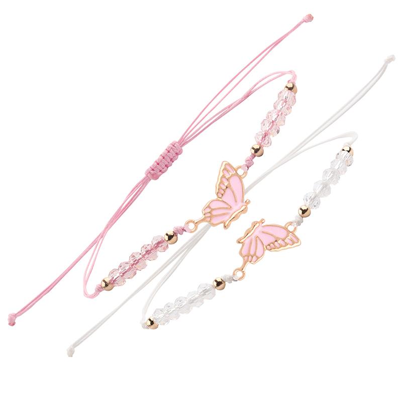 1 пара регулируемых браслетов с бабочками для женщин и мужчин, плетеные браслеты ручной работы, ювелирные аксессуары, подарки