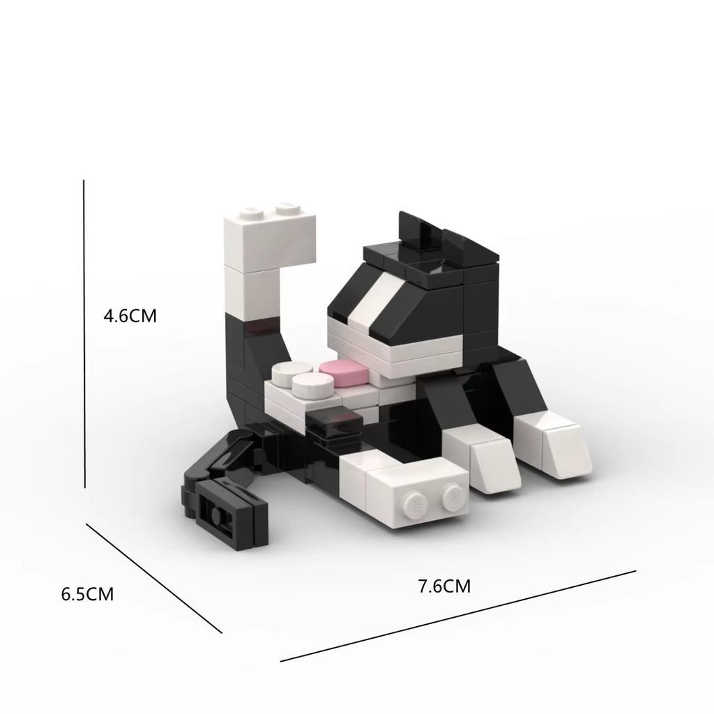 Серия Животные 62 шт. Moc Кирпичи Фигурки Кошек DIY Строительные Блоки Образовательные Игрушки Для Детей Подарок на День Рождения
