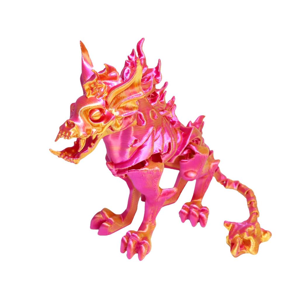 3D-печатная шарнирная адская скелетная собака, креативная игрушка, декоративная модель для взрослых и детей