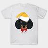 T Shirt Women Dachshund Dog With Yellow Santas Hat Funny Xmas Gi Harajuku Print Kawaii Tshirt Summer Short Sleeve Female T-Shirt Top Tee
