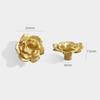 Brass Vintage Flower Pull Handle Camellia Flower Floral Shaped Knobs  Wardrobe Handles
