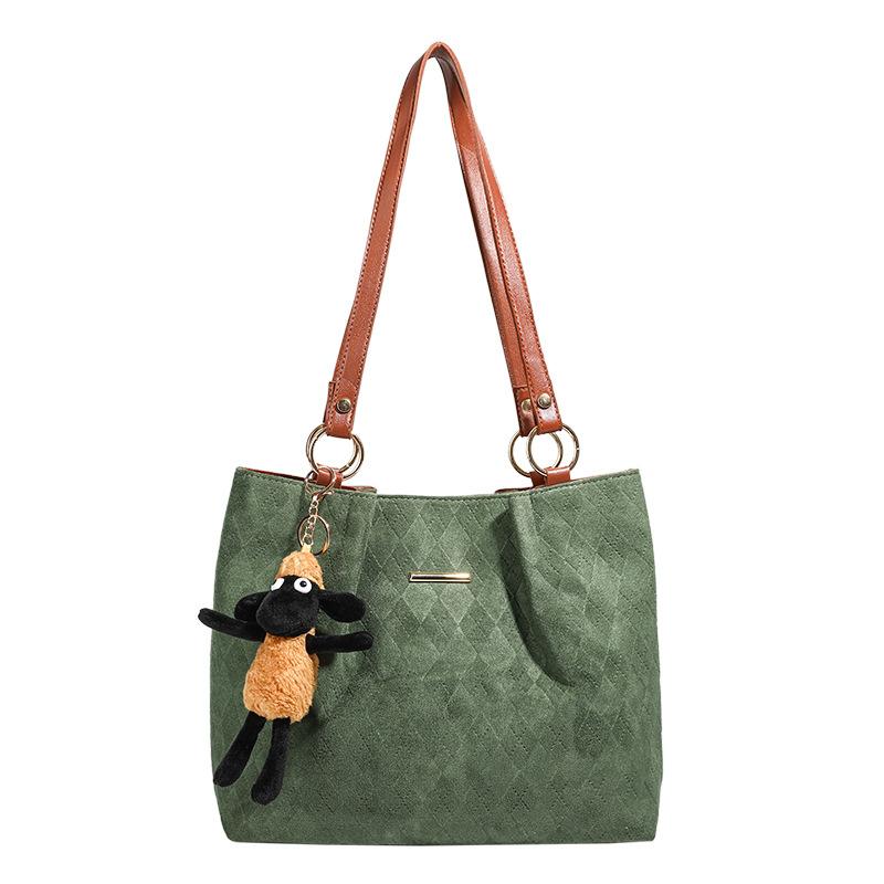 Сумка женская осенне-зимняя сумка-тоут для поездок на работу, текстурированная сумка через плечо в стиле ретро, женская повседневная сумка