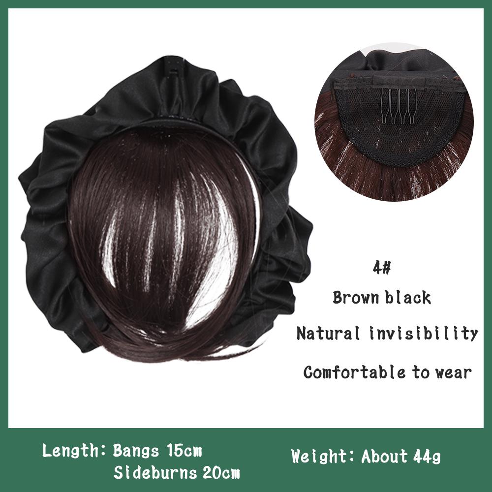 Synthetic Fake Bangs Hair Neat Fringe Bands with Headband Heat Resistant Bangs In Hair Extensions Hairpiece