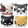 Golf Head Cover Putter Cover Mallet Odyssey 2 Ball Compatible Mallet Magnetic Akita Inu Cat Dog (Akita Inu Yellow)
