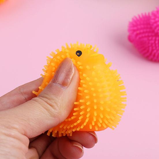 12Pcs LED Puffer Balls Easter Eggs Glowing Toys for Kids Light Up Squeeze Sensory Ball Fidget Toys Easter Egg Fillers Party Favors Easter Basket