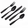 Amazon with 430 knife, fork and spoon 20-piece tableware set 4 stainless steel tableware black sanding knife, fork and spoon(4-piece set)