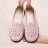 Обувь для мам Baotou Hollow Soft Sole, сандалии, летняя удобная женская обувь на плоской подошве, кожаные туфли с дырочками, обувь для среднего и пожилого возраста