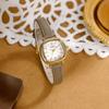 New square-faced women's leather strap watch, luxurious and minimalist, small and exquisite, fashionable quartz watch for women.