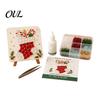 Mosaic Art Kit Christmas DIY Kit, Faux Sea Glass Craft Santa Weekend Project Claus Snowman Crafting for Adults Beginners, Handmade Festive Decor