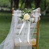 Outdoor Wedding Decoration Rose Chair Back Flower Wedding Car Mirror Flower Wedding Corridor Hotel Chair Back Flower