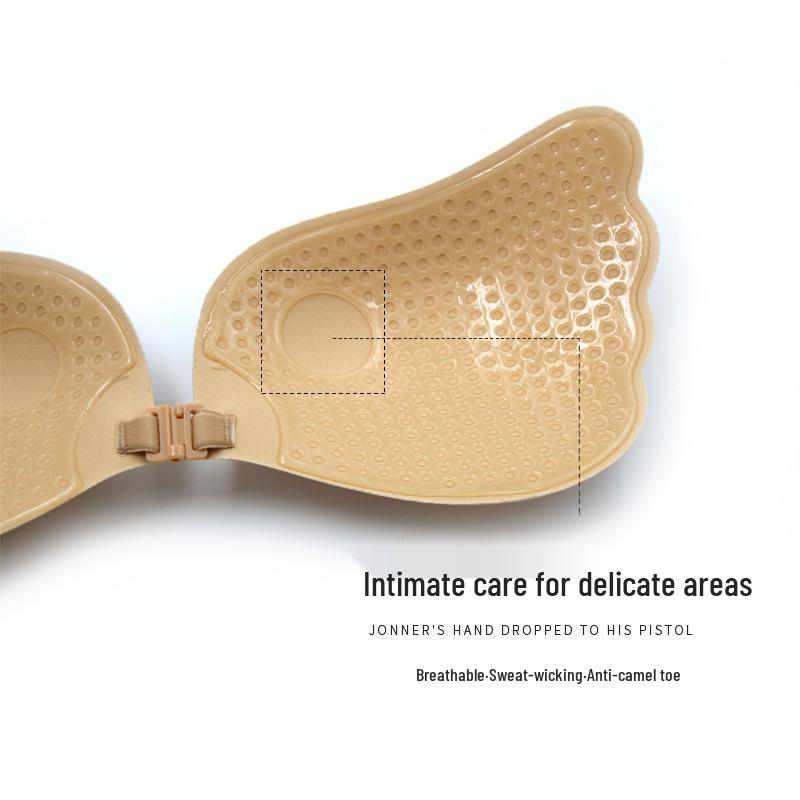 Дышащие невидимые накладки на соски «Крылья ангела» и бюстгальтер пуш-ап без бретелей для путешествий или свадебного платья