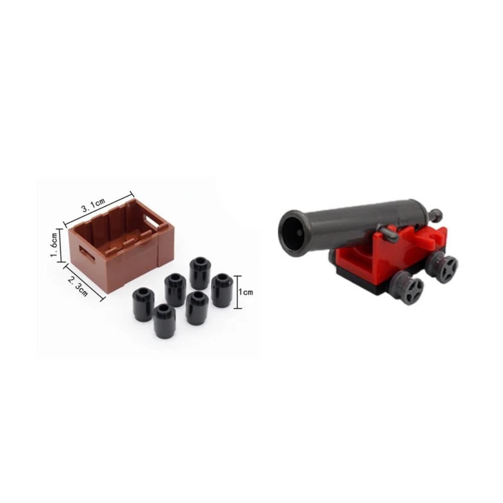 MOC Военные Строительные Блоки Фигурка Солдат Наполеоновских Войн Аксессуары Оружие Пушка Мешок с Песком Армия Пират Мини Кирпичик подарок X003 Сделай Сам