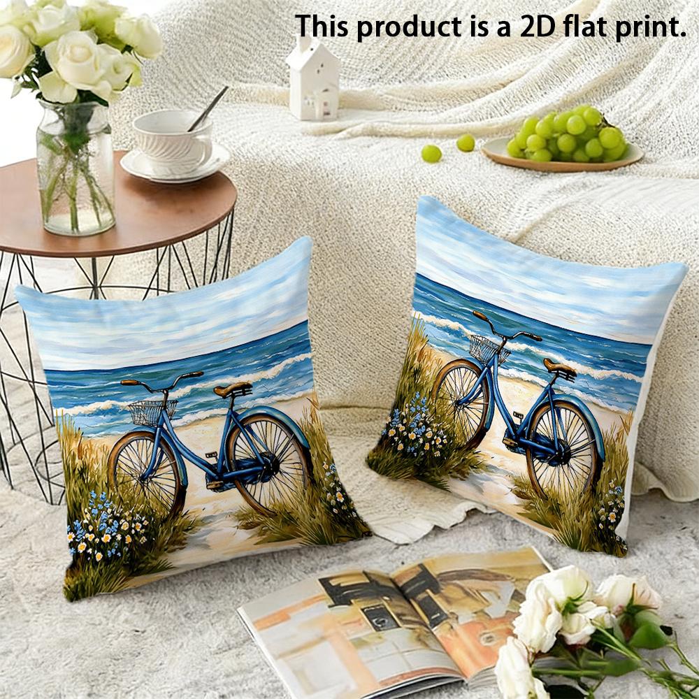 Lighthouse And Seaside Pillowcase Appealcushion Covers, Zippered, Decorative Pillowcases, 45X45 Cover Sleeves