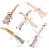 1pc/bag Alloy + Cotton Rope Daisy Key Chain DIY Craft Accessories