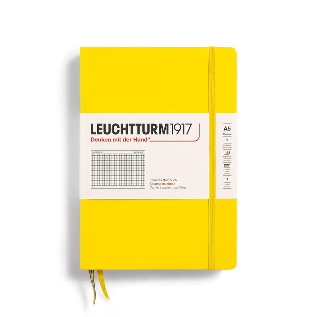 LEUCHTTURM1917/Leuchtturm Блокноты Средний (A5) Лимонный Средний (A5) Сетка 344799