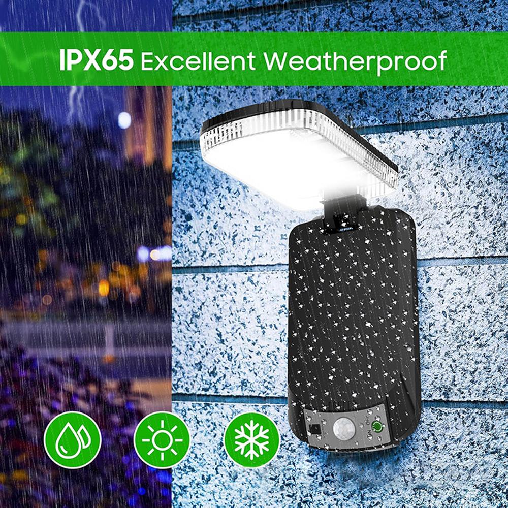 Solar Outdoor Lights Foldable Led COB Solar Flood Wall Lamp Motion Sensor 3 Mode Waterproof Street Light Porch Garden Yard Decor