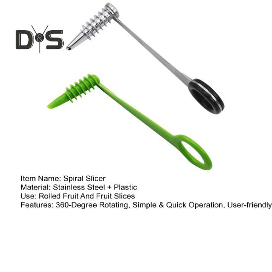 Спиральный овощерез из нержавеющей стали с вращением на 360 градусов для огурцов, моркови, картофеля, эргономичная ручка без BPA и острые лезвия, ручной винт