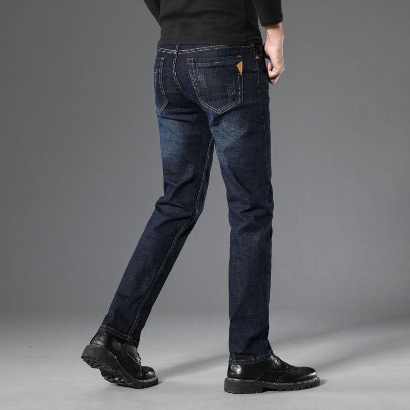 Men's Jeans, Young and Middle-aged Straight Slim Long Pants, Casual All-match Jeans