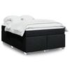 Maison Exclusive - Sommier À Lattes De Lit Avec Matelas Noir 140x190 Cm Tissu