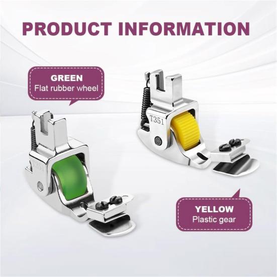 2 шт. универсальная регулируемая роликовая лапка для подгибки нити универсальная многофункциональная направляющая для потайной молнии подгибка нити инструмент для подгибки нити для швейной машины