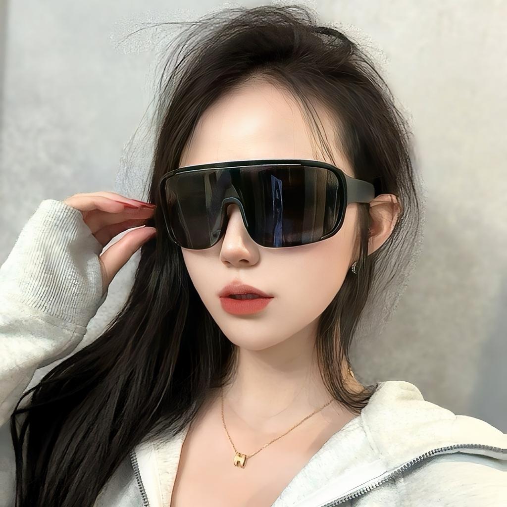 1PC Outdoor Sports Cycling Silver Glasses Mountaineering Night Riding Sunglasses One-piece Eye Protection Windproof Glasses Sunglasses Men and Women