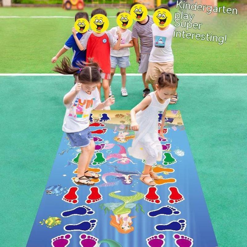 Игровой коврик для рук и ног, расширенный реквизит для тренировок на открытом воздухе, групповое строительство, забавные игровые коврики для детского сада, спортивные игры, игрушечный коврик для прыжков