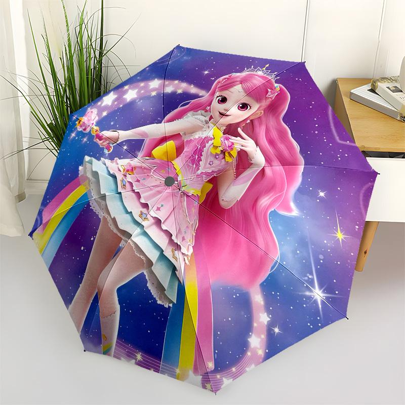 Fairy Tale, Magic Wand Automatic Opening and Closing, 8 rib Structure Portable Umbrella, Suitable for Men and Women in All Seasons Perfect