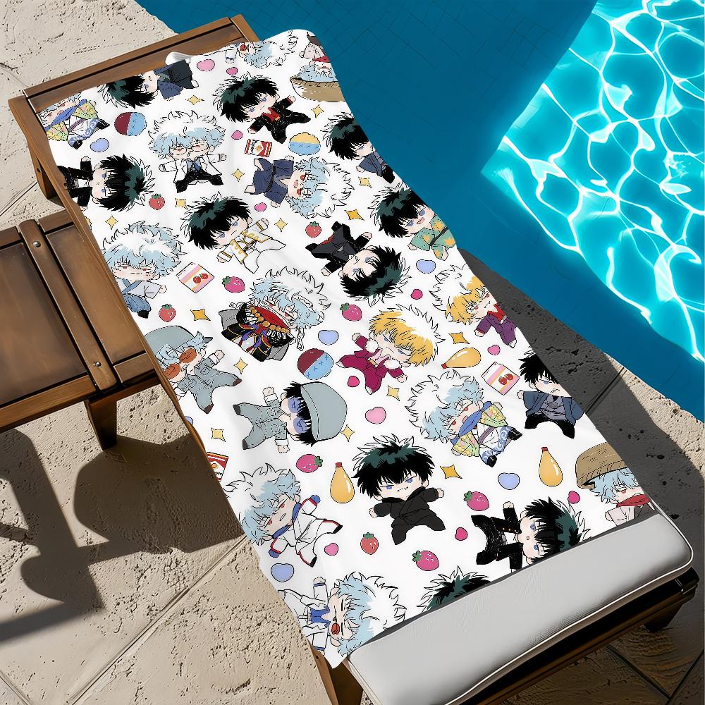G-gintama-a anime face Towel Large Quick-Drying Microfiber soft Beach Towel for Travel Fitness Sauna Bathing Camping