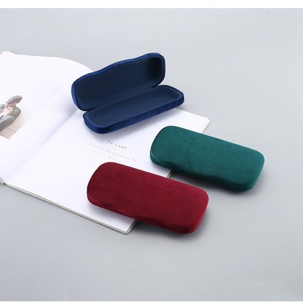 Portable Anti-Pressure Art Glasses Case Spectacle Case Plush Iron Box Sunglasses Case