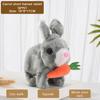 Электрическая плюшевая игрушка-кролик, ходьба, прыжки, скрипящий хвост, виляющий плюшевая кукла-кролик, интерактивная плюшевая игрушка для детей, подарок