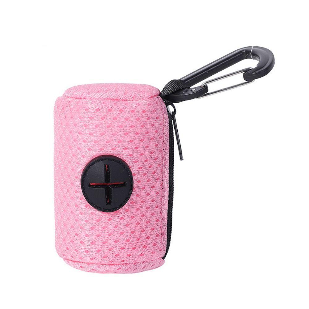 Mesh Dog Poop Bag Holder Hanging Pet Garbages Dispensers Dog Poo Bags Dispenser For Walking