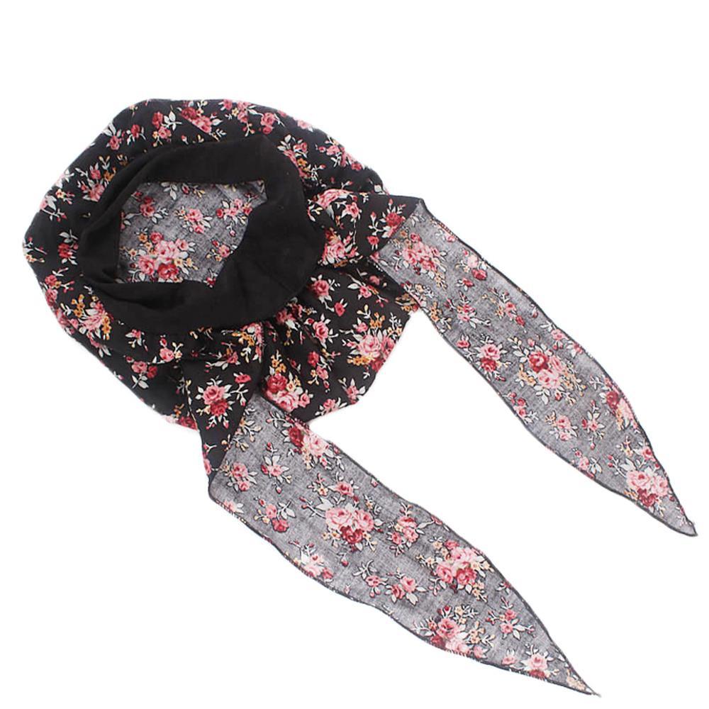 Women Headwear Pre-Tied Elastic Chemo Pirate Cap Hair Loss Hat Cancer Head Scarf Muslim Turban