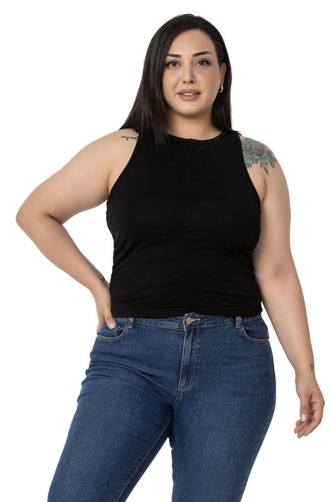 Women's Style Big Size Body Plus Size Halter Neck Mink Body With Draped Front And Sides