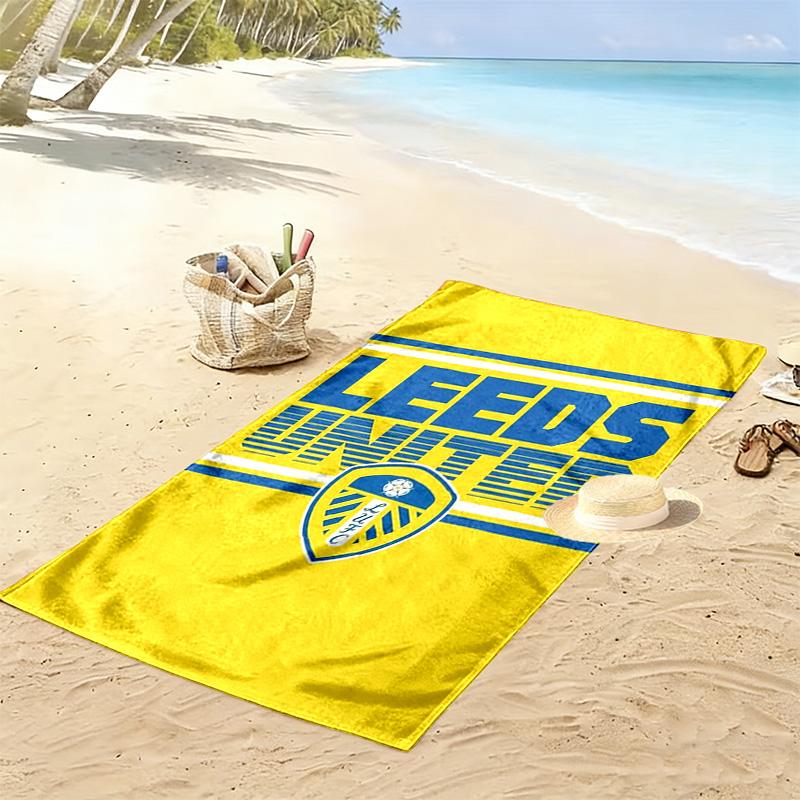 Пляжное полотенце с принтом LUFC, Большое мягкое быстросохнущее полотенце для пляжа, кемпинга, плавания