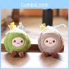 Cute Coconut Plush Keychain With Soft Short Pile For Bags And Keys