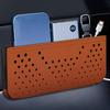 PU Leather Car Mesh Storage Bag Scratch Resistant Car Sundries Box  Car Interior Supplies