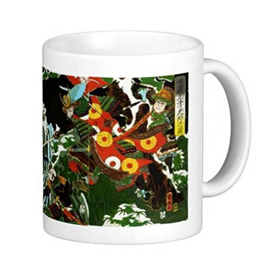 Утагава Киёмаса Кружка-фотография Тигр Кружка "Охота Като" Куницуны (Серия Укиё-э)