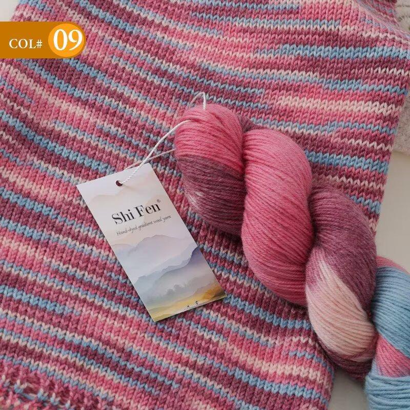 Hand-dyed Wool Yarn, Gradient DIY Knitting Patterns for Sweaters, Baby Silk Yarn Shawls, Scarves, and Handmade Hats