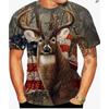 Футболка с 3D-принтом, короткий рукав, мужская спортивная одежда, летние футболки с круглым вырезом, большие размеры, мужские простые футболки с изображением животных