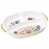 Anpanman Lunch Plate, Children's Tableware, Baby Food, Microwave, Dishwasher, and Boilable Disinfection Safe (25.5 X 19.5 X 3.5 Cm), White