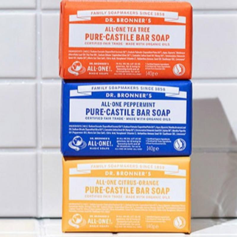 Dr. Bronner S Sandalwood jaSmine Pure caStile Bar Soap 140g