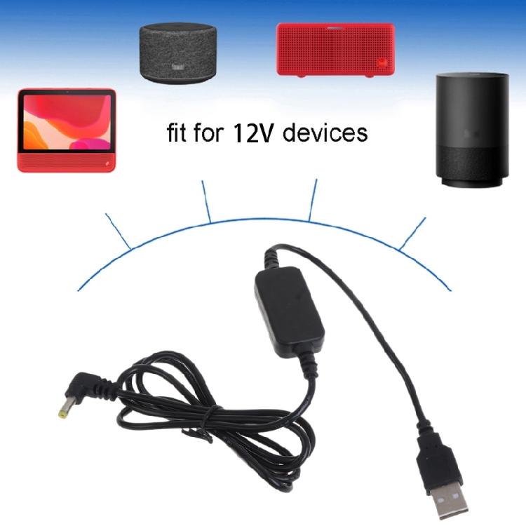 Кабель питания USB 5В в DC 12В 4мм x 1.7мм Кабель повышающего преобразователя напряжения USB